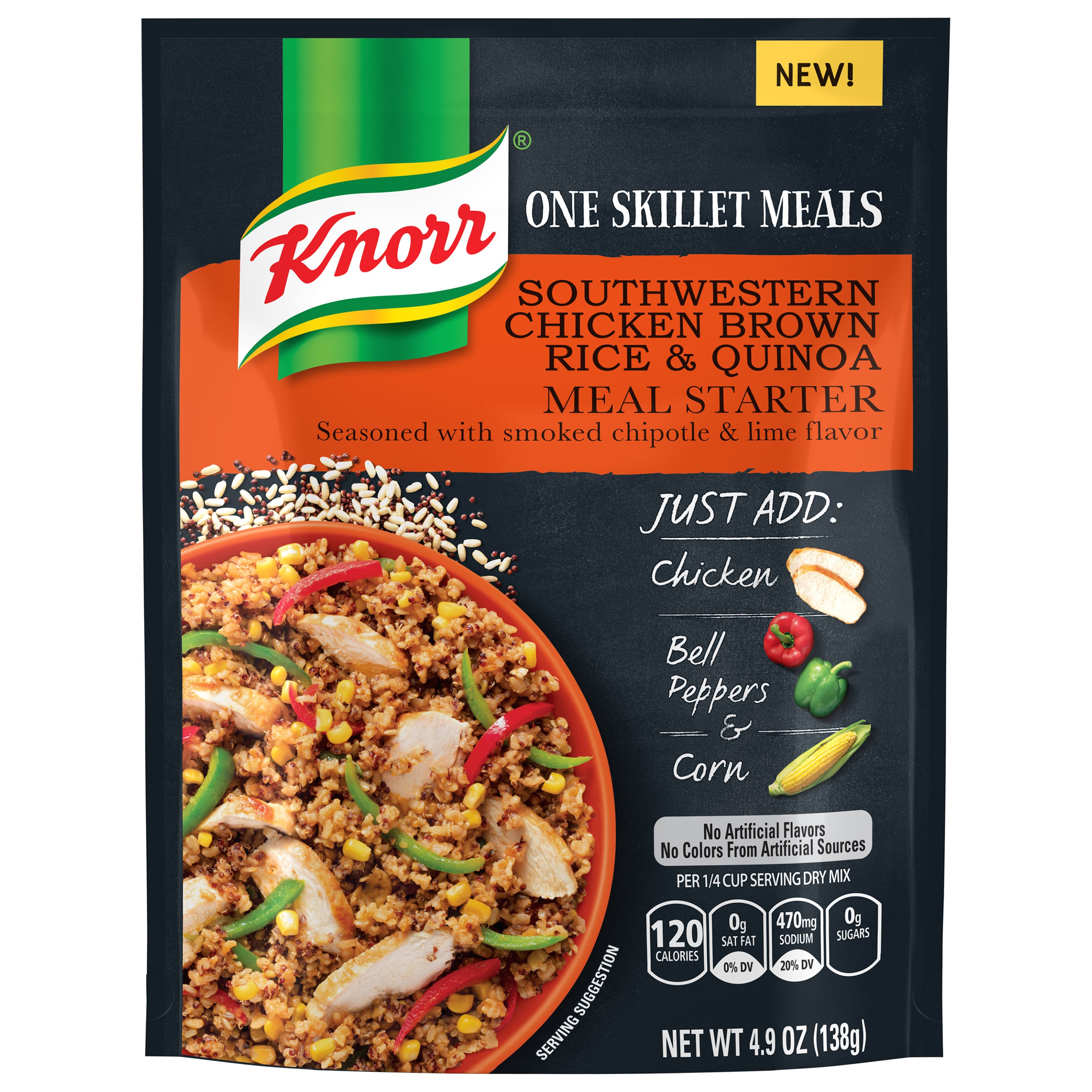 Knorr One Skillet Meals Southwestern Chicken Brown Rice & Quinoa Shop