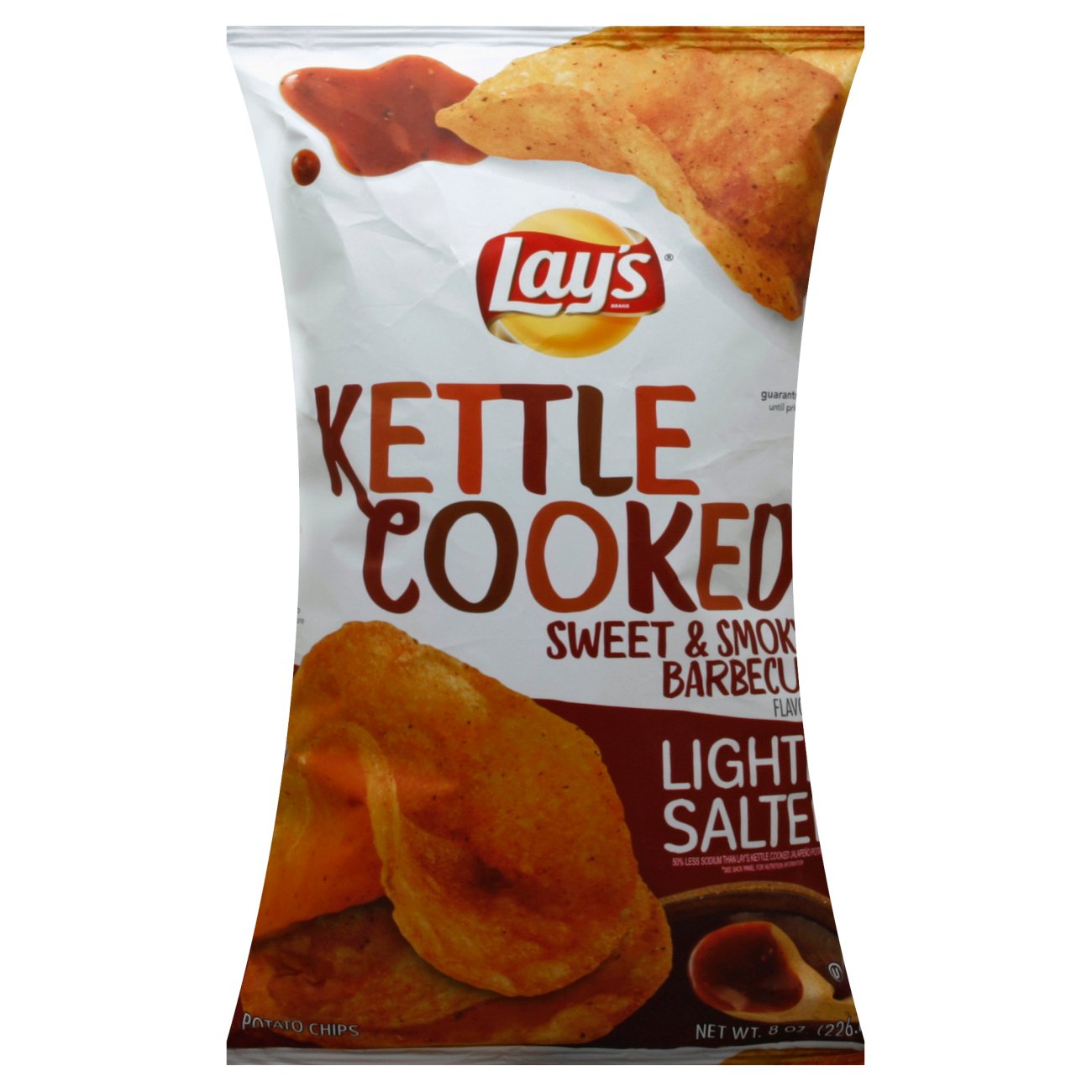 Lay's Kettle Cooked Lightly Salted Sweet & Smokey Barbecue Shop Chips