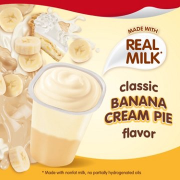 Snack Pack Super Size Banana Cream Pie Pudding Cups, 6 ct