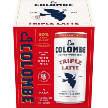 La Colombe Triple Draft Latte Espresso Roast with Milk 4 pk Cans