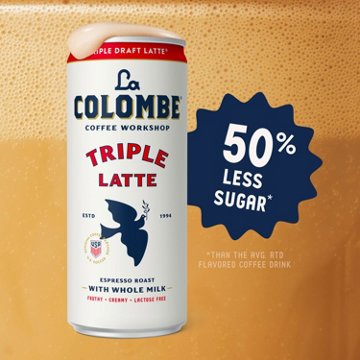 La Colombe Triple Draft Latte Espresso Roast with Milk 4 pk Cans