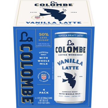 La Colombe Vanilla Draft Latte Espresso Roast with Milk 4 pk Cans