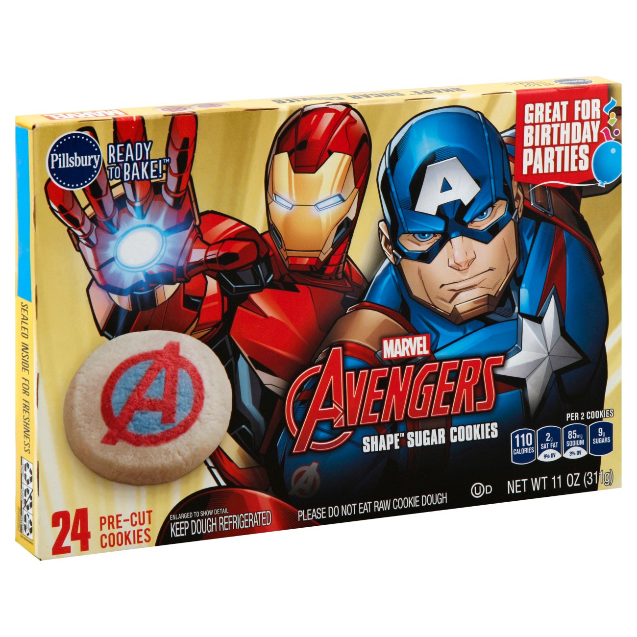 Pillsbury Ready To Bake! Avengers Shape Sugar Cookies - Shop Biscuit ...