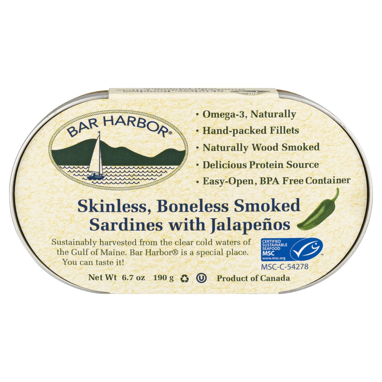 Bar Harbor Skinless Boneless Smoked Sardines with Jalapenos Shop