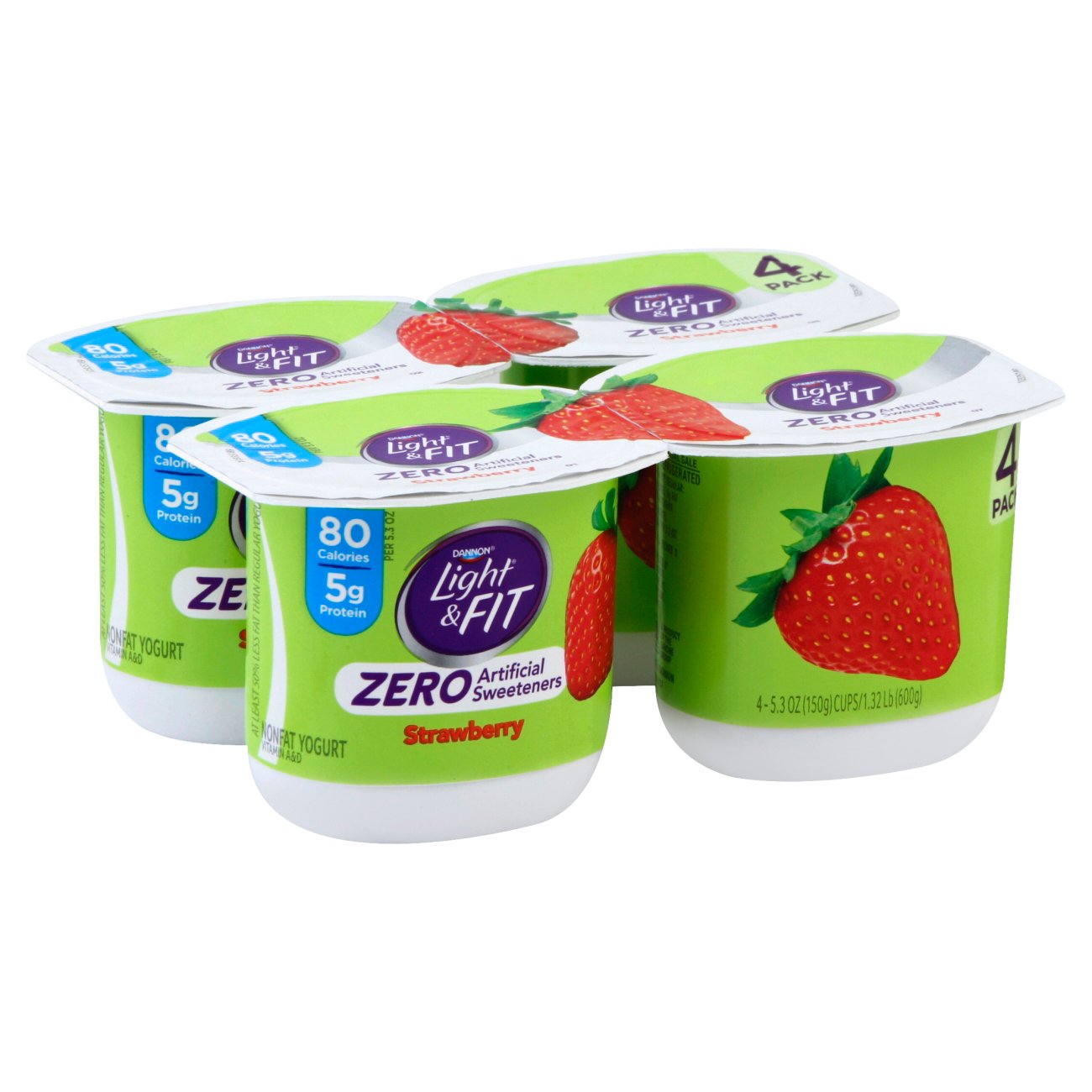 Dannon Light & Fit Zero Strawberry Yogurt Shop Yogurt at HEB