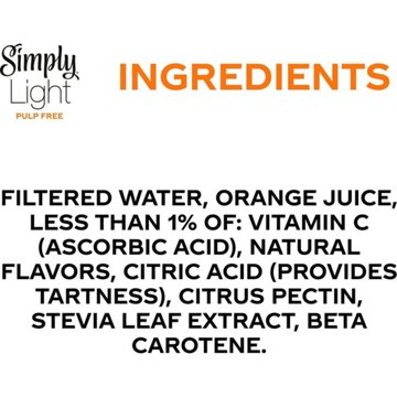 Simply Light Pulp Free Orange Juice