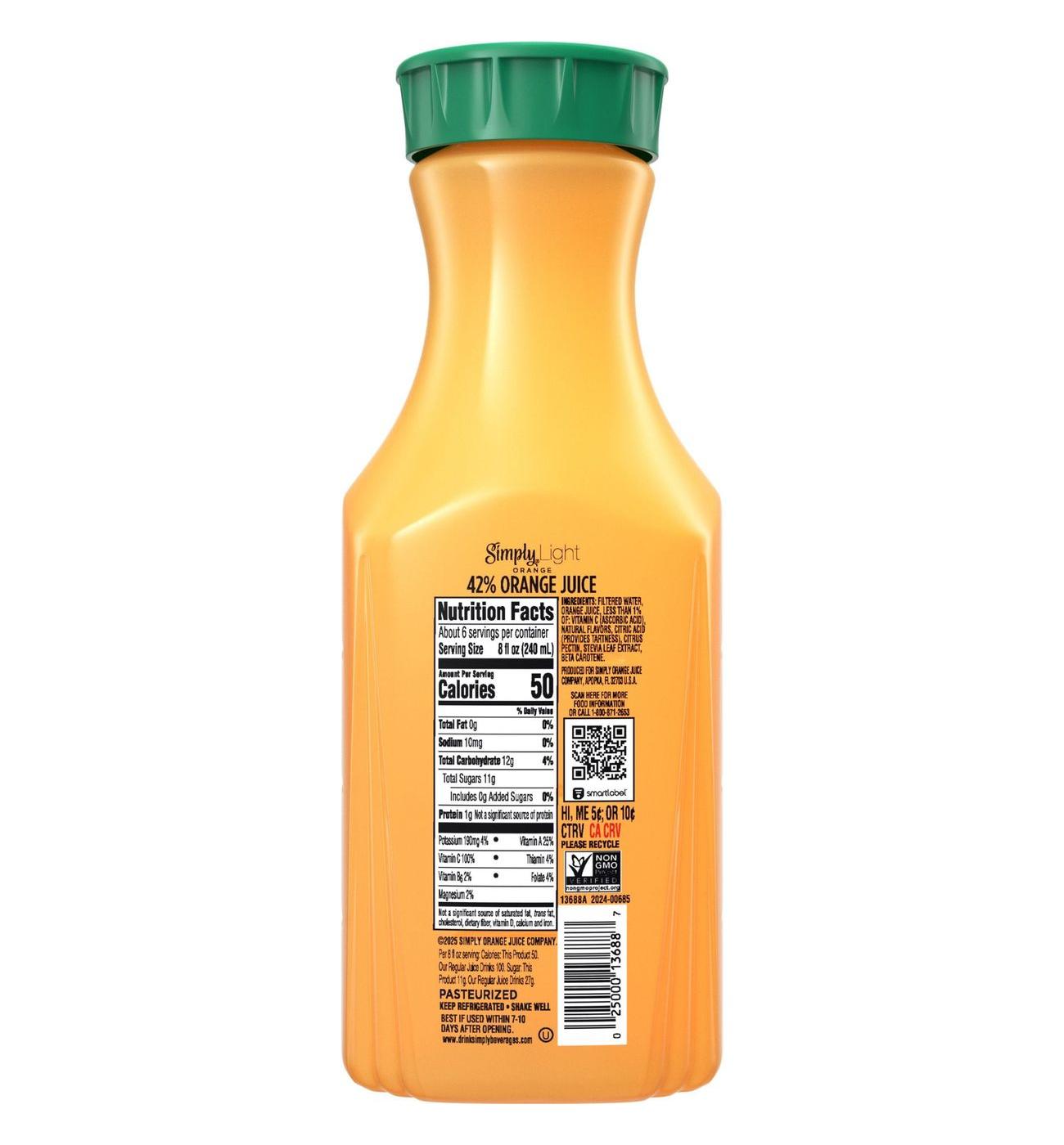 Simply Light Pulp Free Orange Juice; image 6 of 6