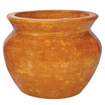 Blue Orange Pottery Rust Terra Cotta Planter, Medium