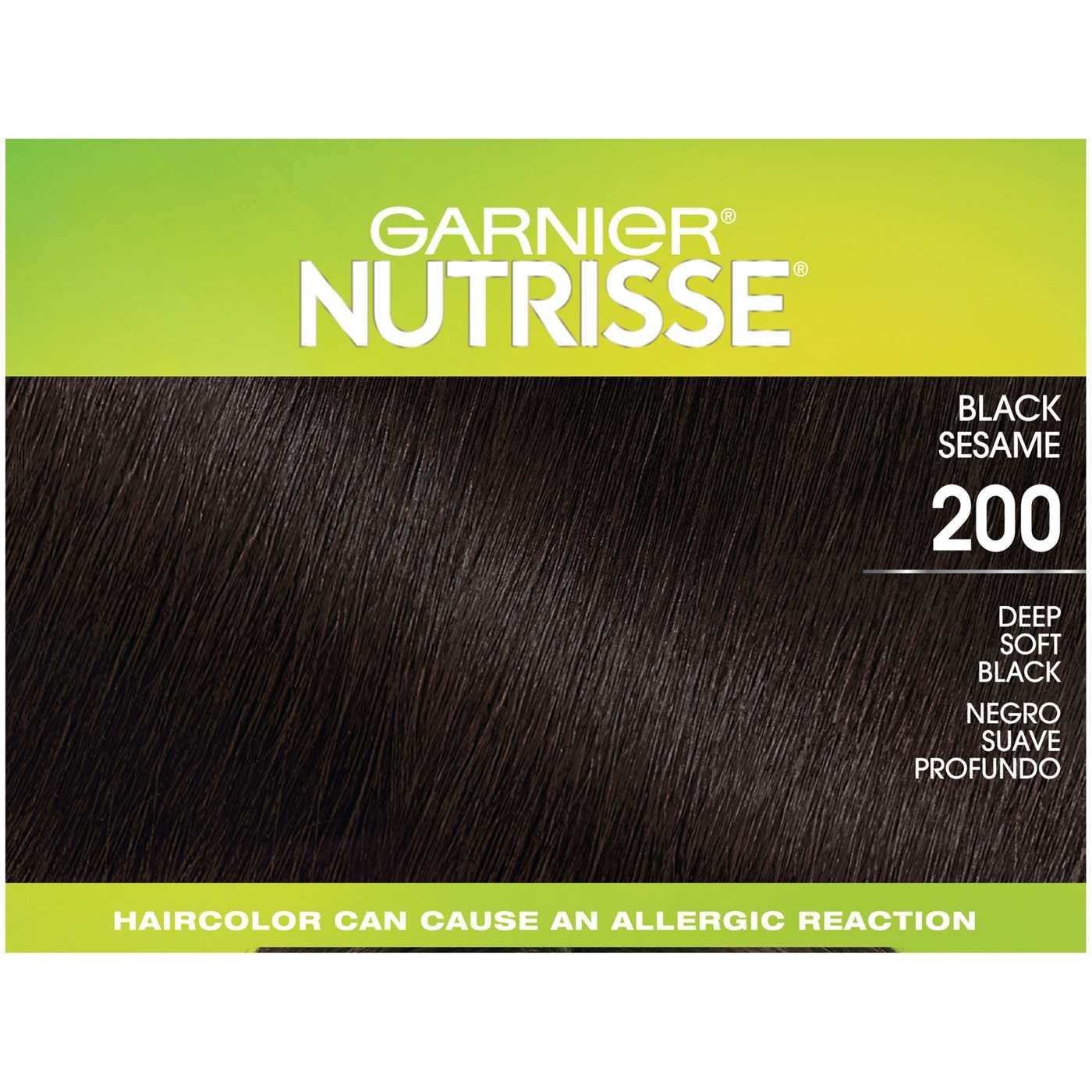 Garnier Nutrisse Ultra Coverage Nourishing Color Creme - 200 Deep Soft Black (Black Sesame); image 6 of 8