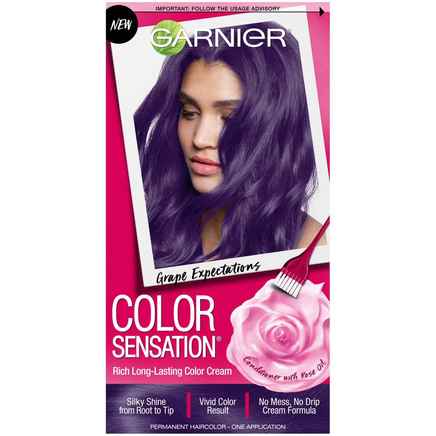 Garnier Color Sensation Hair Color Cream 5.21 Grape Expectations (Intense Purple); image 1 of 8