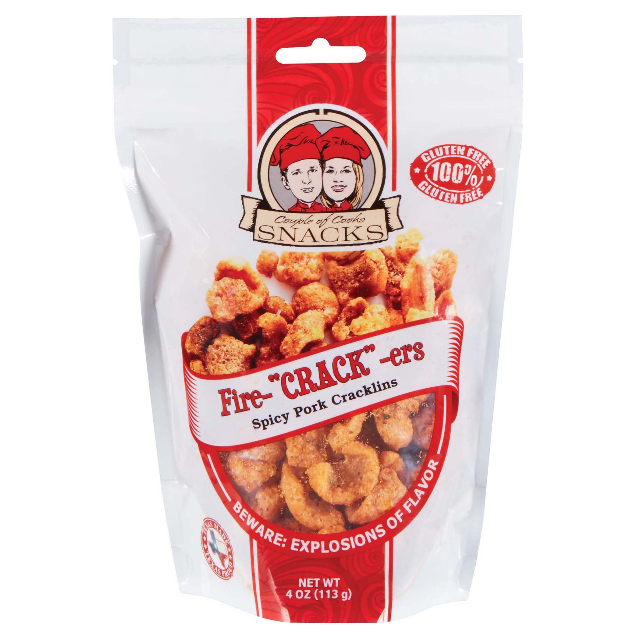 Couple of Cooks Snacks Fire "Crack"ers Spicy Pork Cracklins Shop