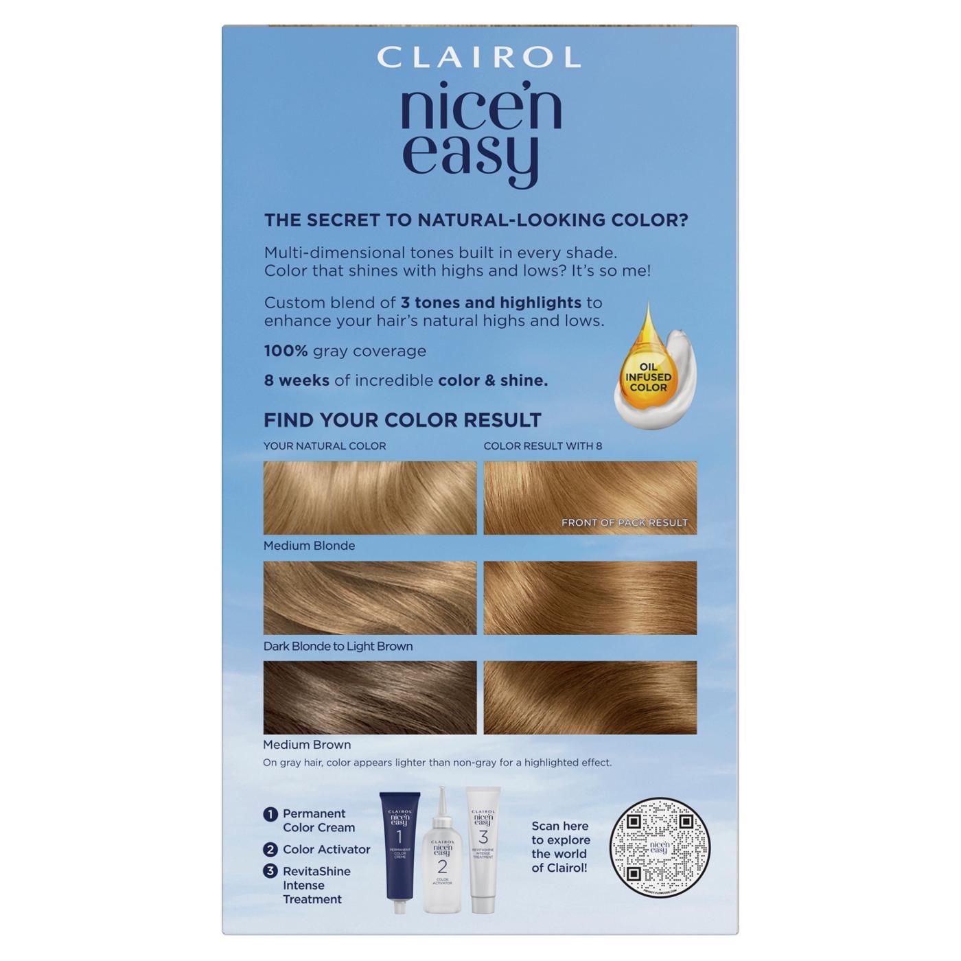 Clairol Nice 'N Easy Permanent Hair Color - 8 Medium Blonde; image 9 of 10