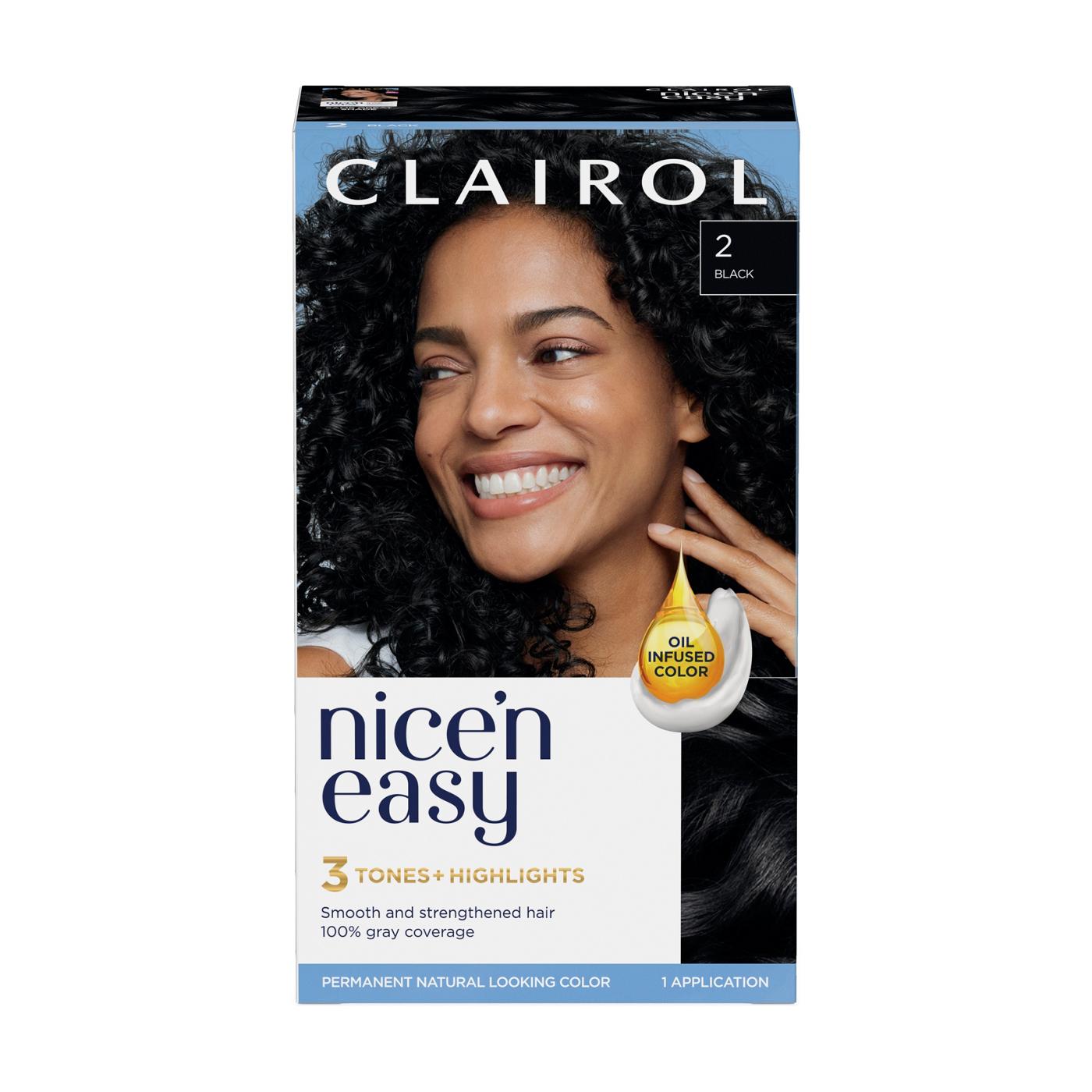 Clairol Nice 'N Easy Permanent Hair Color - 2 Black; image 1 of 8