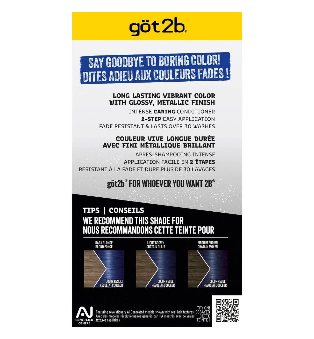 Got2b Metallics Permanent Hair Color, M67 Blue Mercury Shop Hair