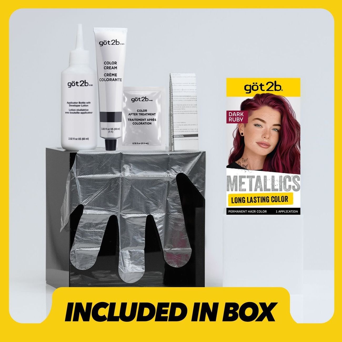 Got2b Metallics Permanent Hair Color, M68 Dark Ruby - Shop Hair Color at  H-E-B