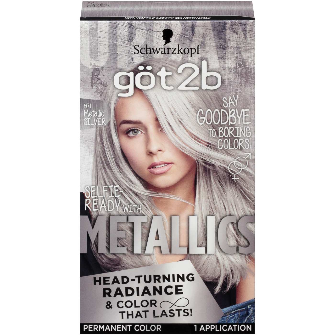 Got2b Metallics Permanent Hair Color, M71 Metallics Silver; image 1 of 4