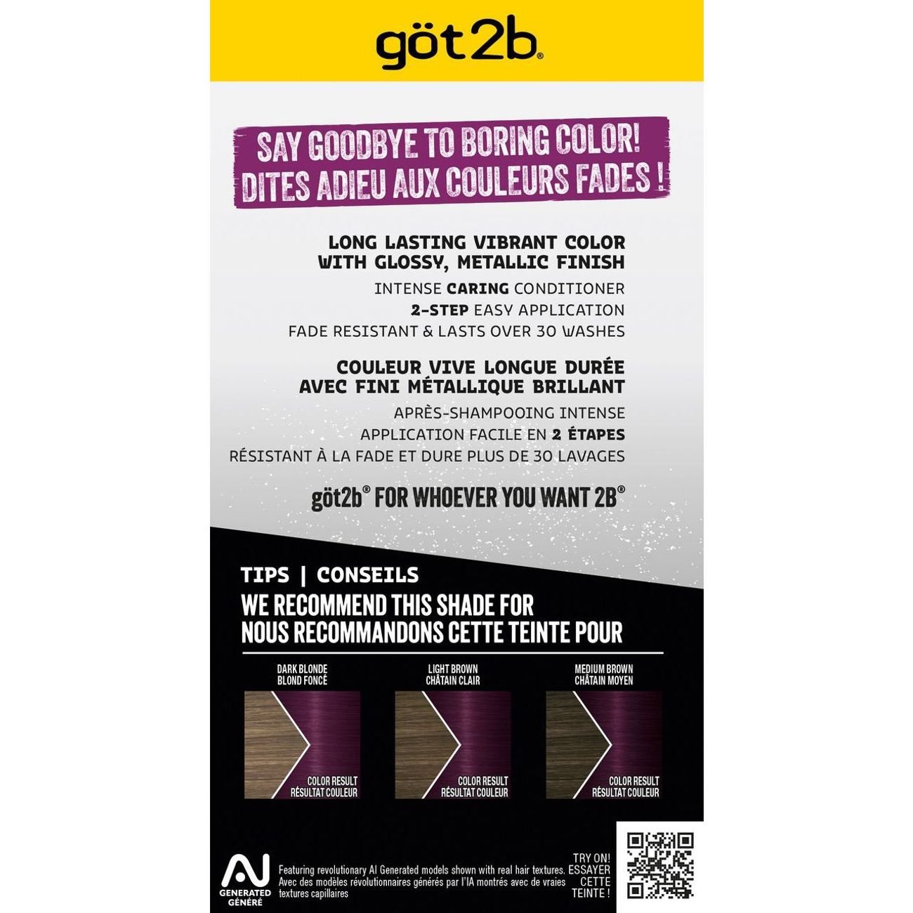 Got2b Metallics Permanent Hair Color, M69 Amethyst Chrome - Shop 