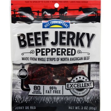Hill Country Fare 10g Protein Peppered Beef Jerky, 3 oz