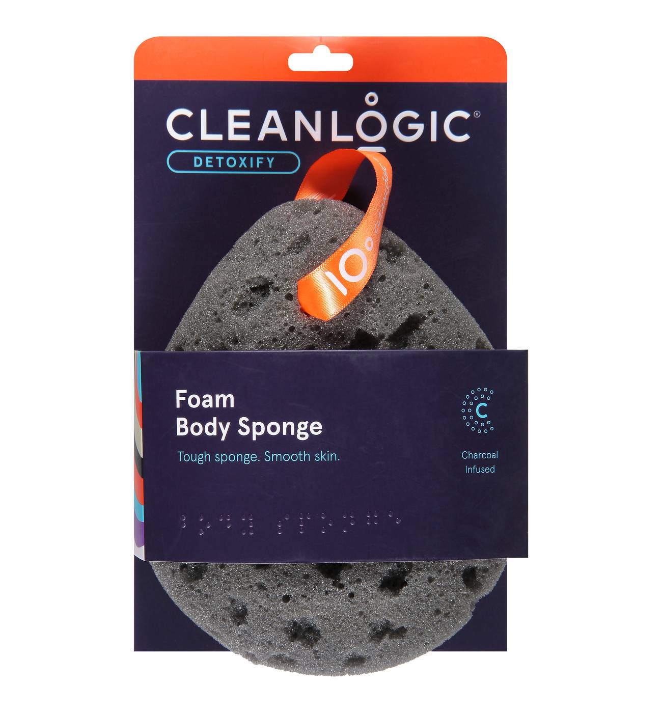 Cleanlogic Charcoal Infused Foam Body Sponge; image 1 of 2