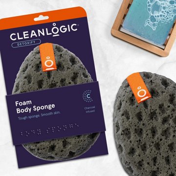 Cleanlogic Charcoal Infused Foam Body Sponge