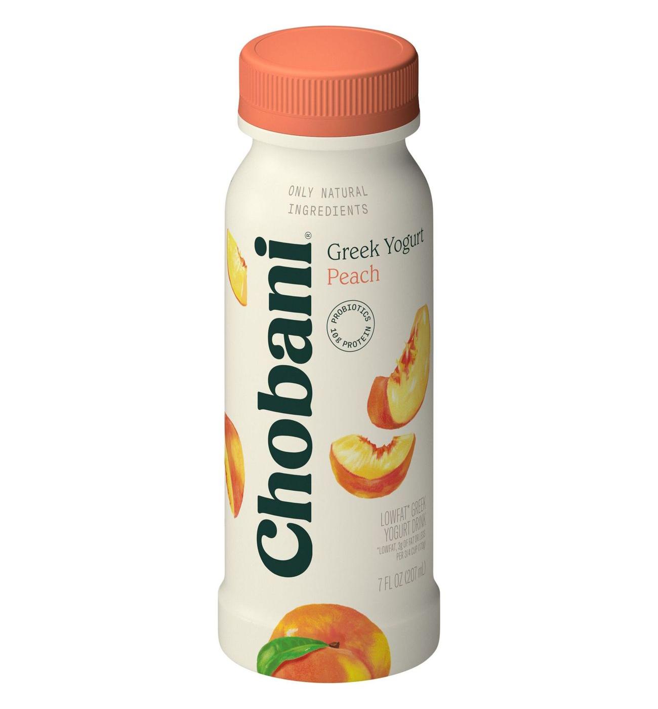 Chobani Peach Low-Fat Greek Yogurt Drink; image 1 of 5