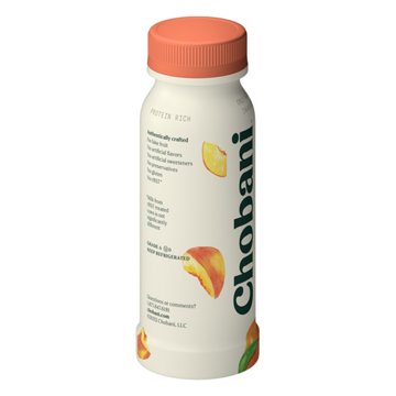 Chobani Peach Low-Fat Greek Yogurt Drink, 7 oz