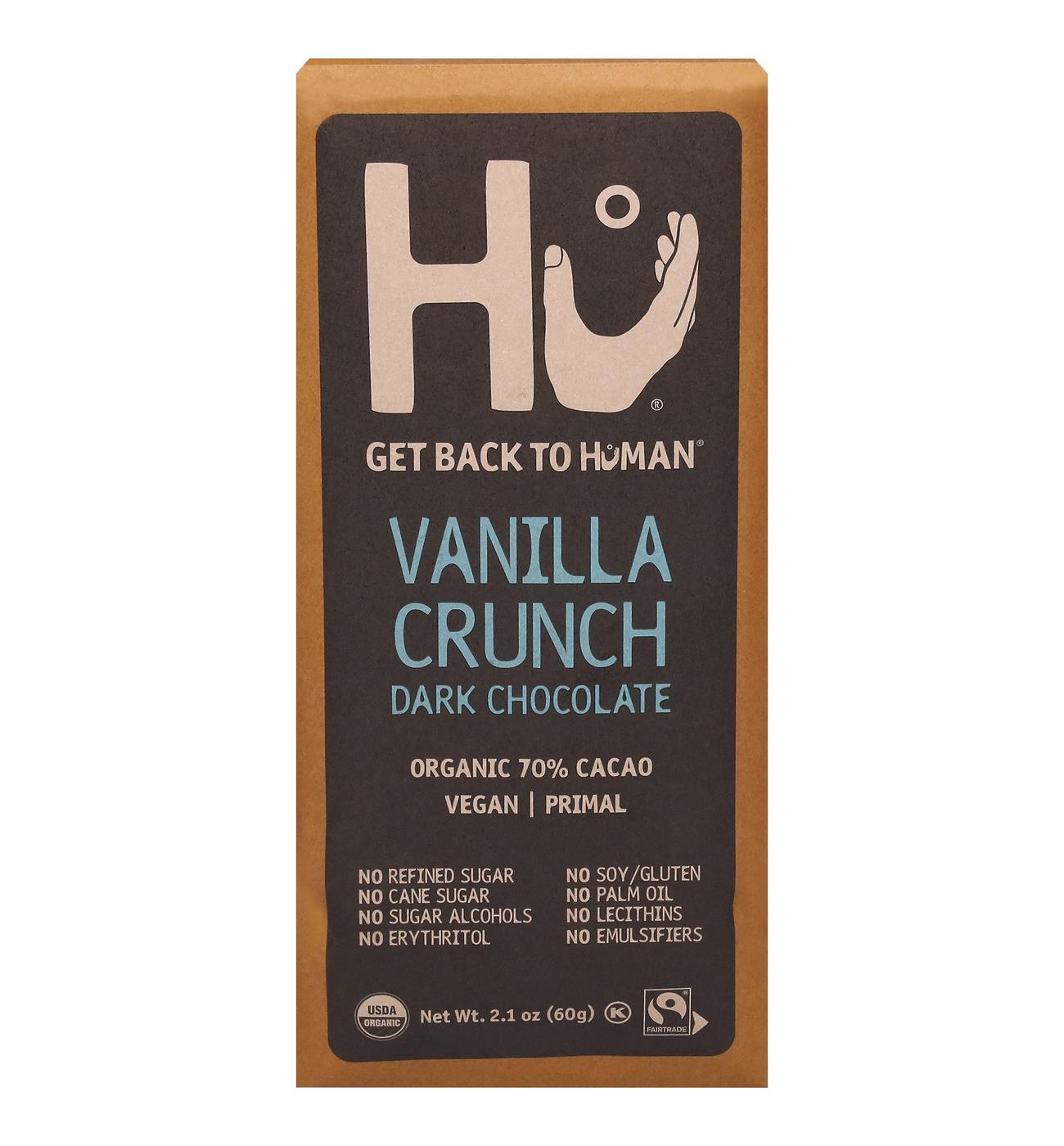 Hu Organic Vanilla Crunch Dark Chocolate Bar; image 1 of 6