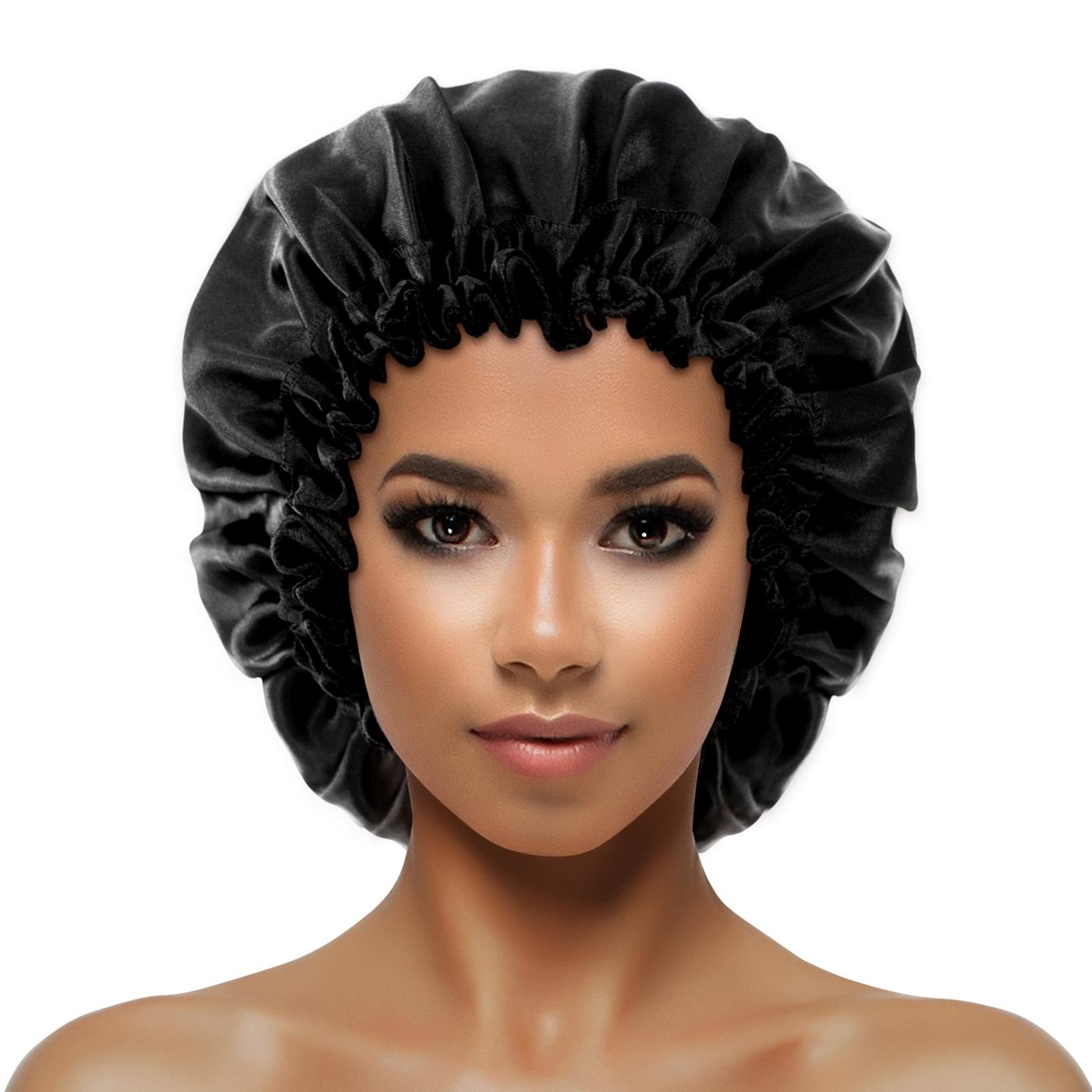 Evolve Satin Bonnet - Onyx; image 3 of 3