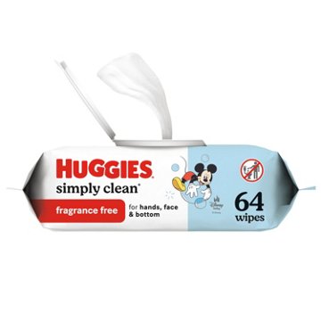 Huggies Simply Clean Baby Wipes - Unscented, 64 ct