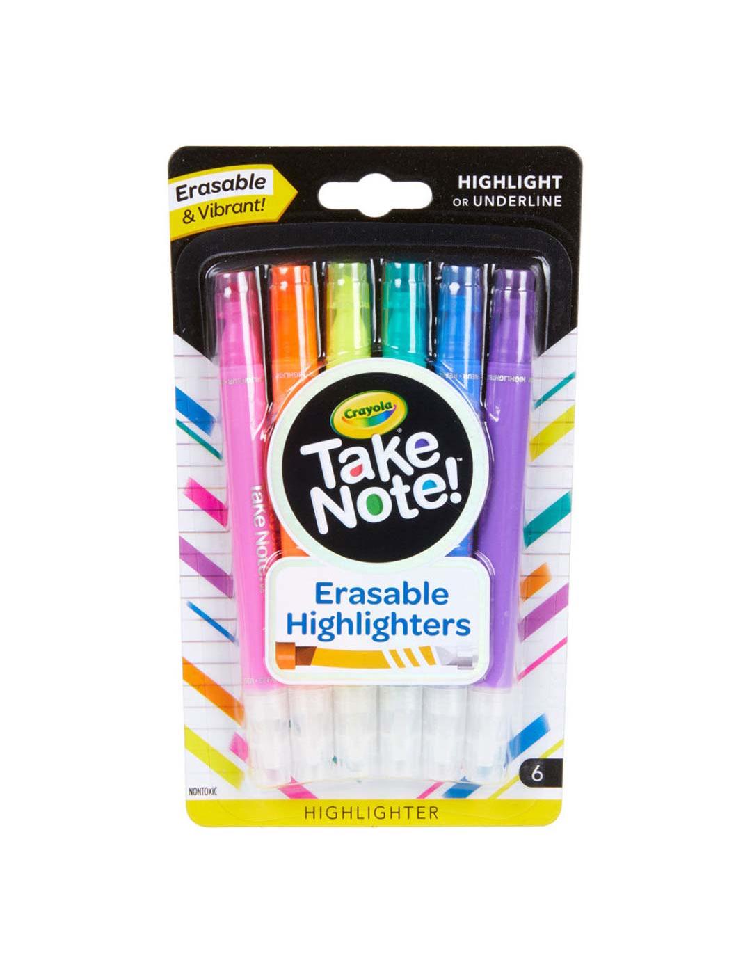 Crayola Take Note Erasable Highlighters 