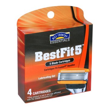 Hill Country Essentials BestFit5 Five Blade Refill Cartridges, 4 ct