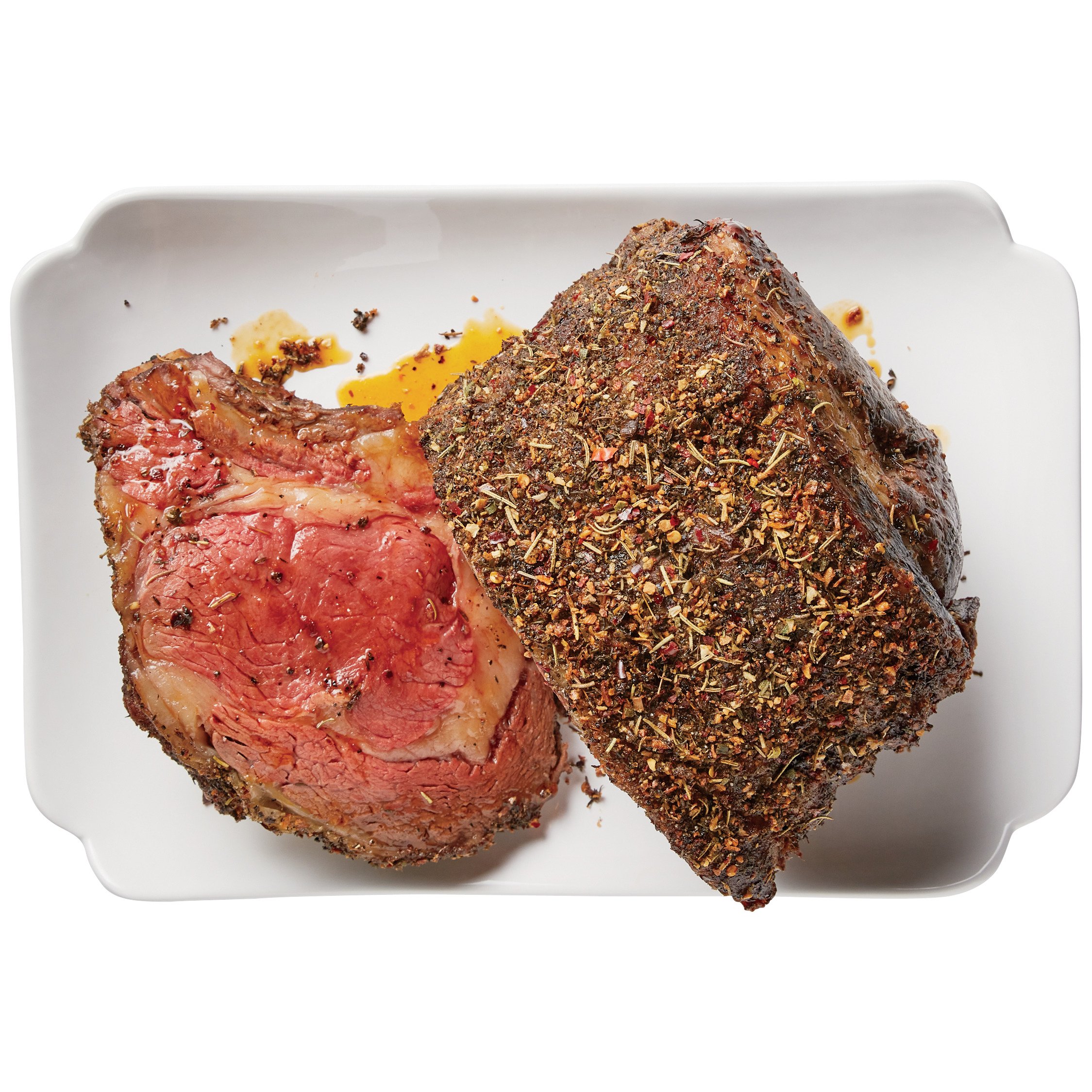 Meal Simple By H-E-B Seasoned Bone-in Beef Ribeye Roast, 3-Rib - USDA ...