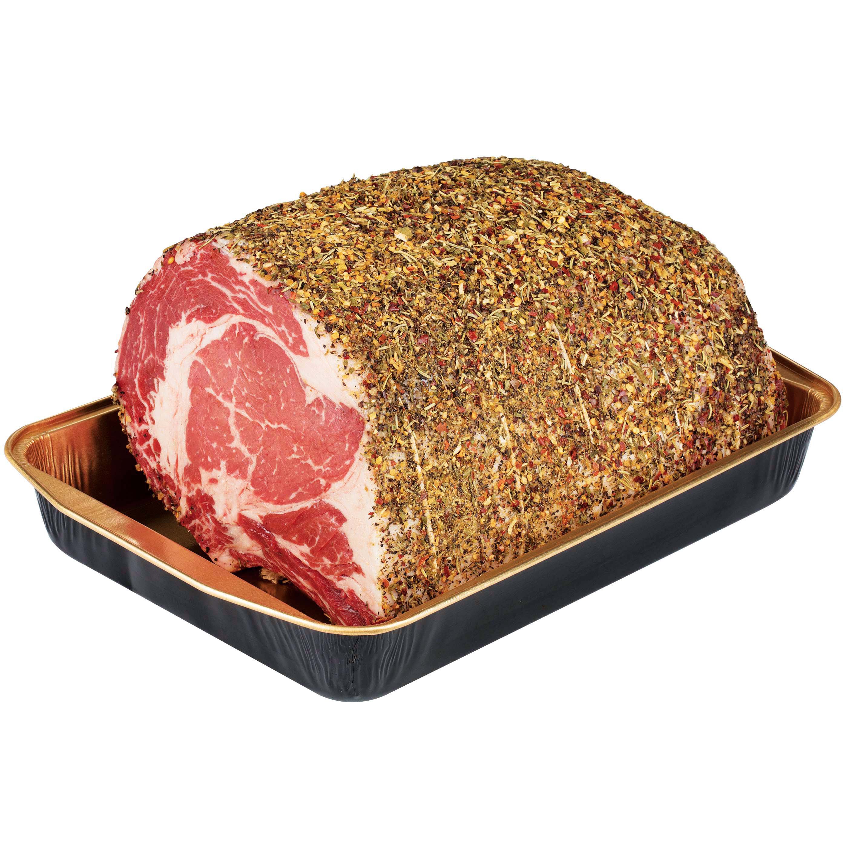 H-E-B Meal Simple Beef Roast Bone In Seasoned 4 Rib, Prime - Shop ...