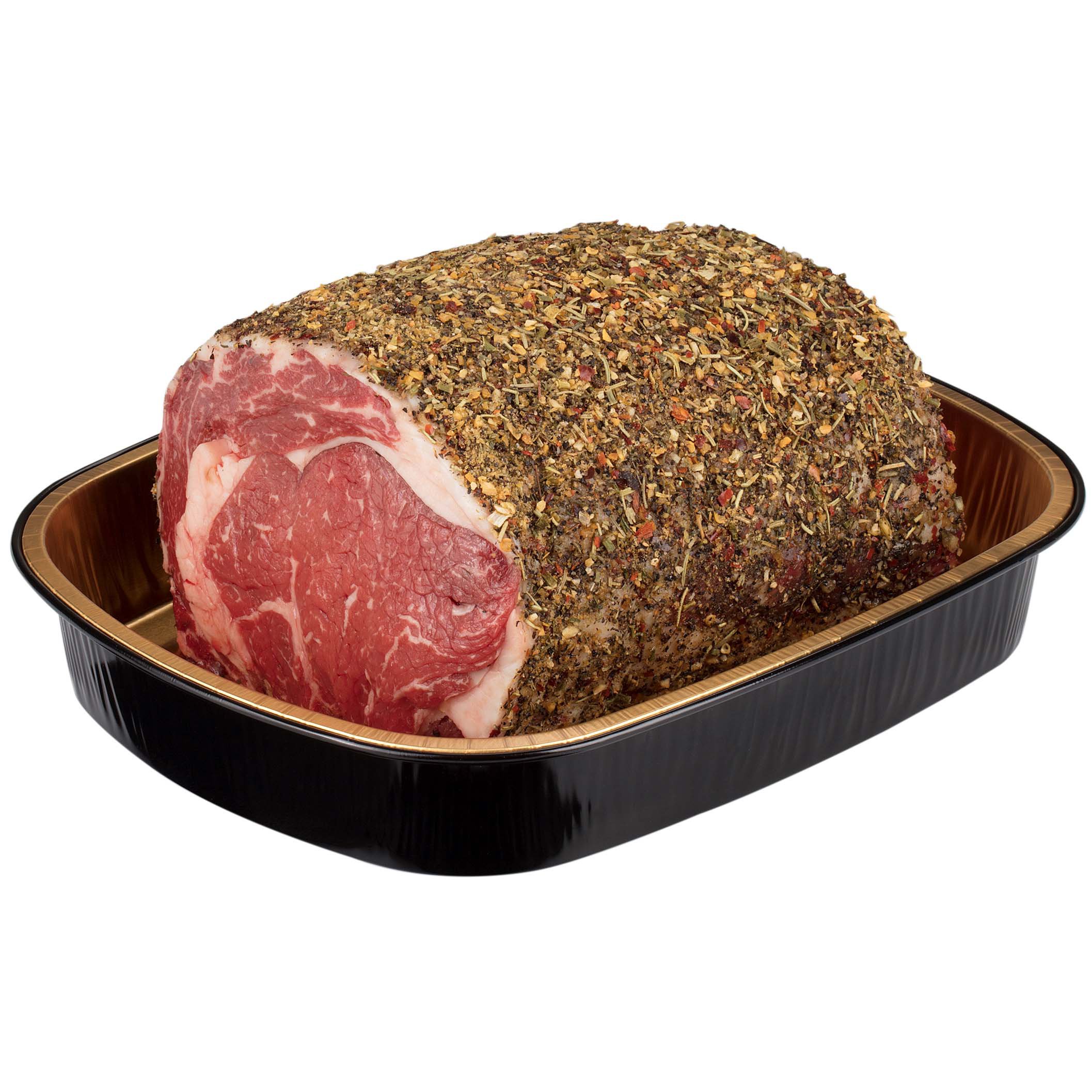 Meal Simple by HEB Natural Seasoned Beef Ribeye Roast 3Rib Large