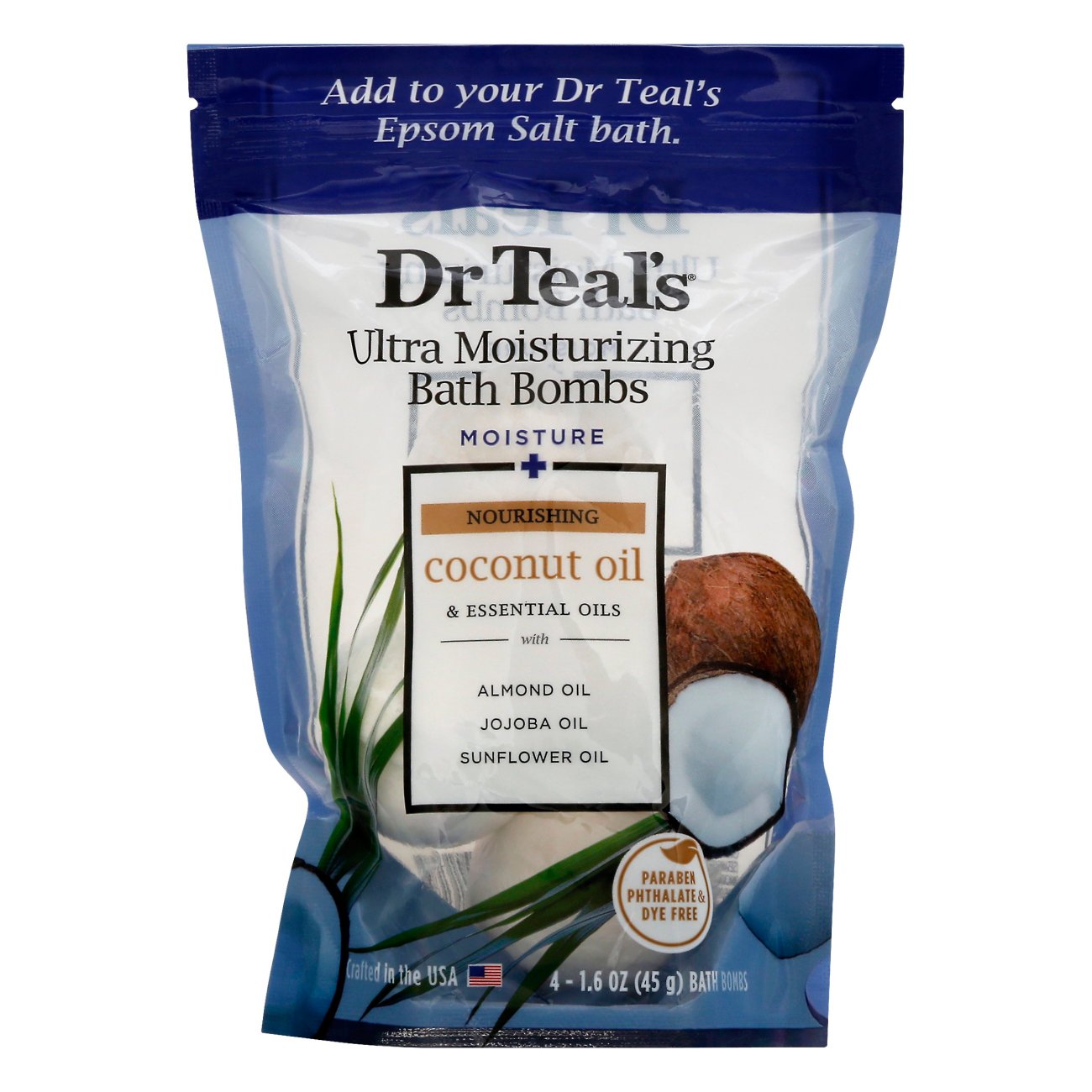 Dr Teal's Coconut Moisture Bath Bomb Shop Bubble Bath & Salts at HEB