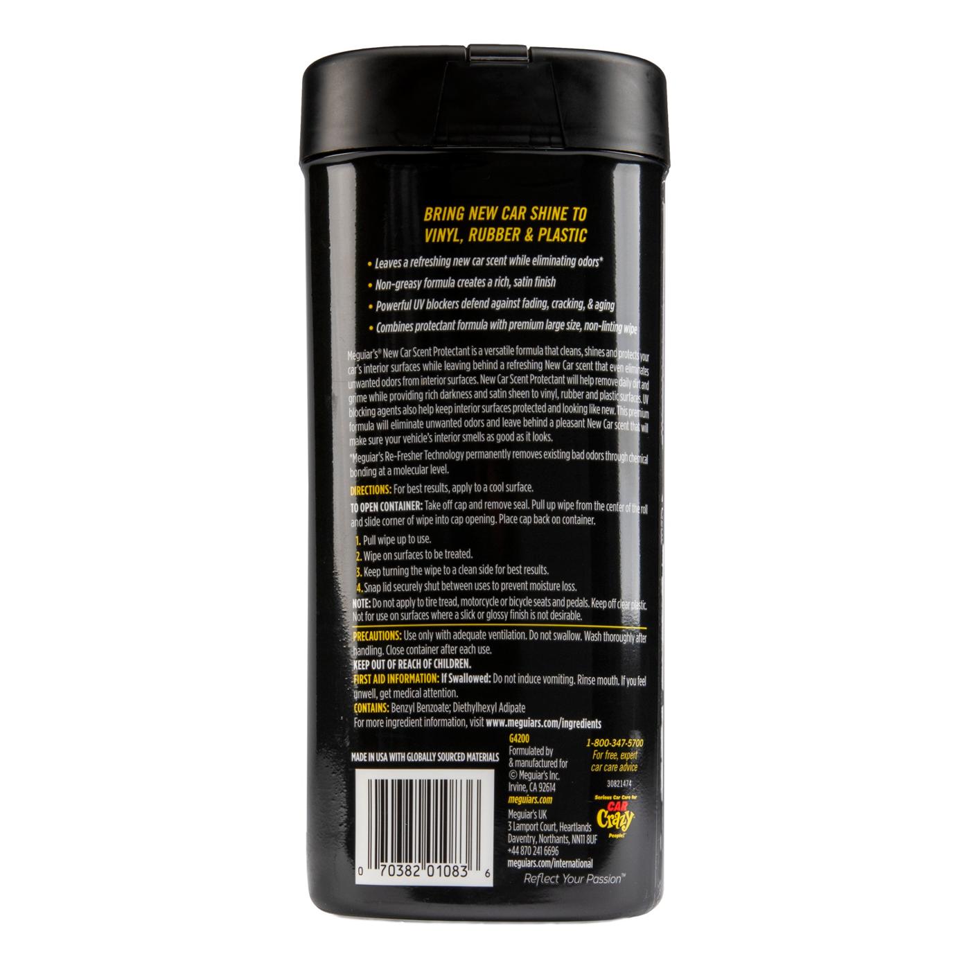 Meguiar's Satin Finish New Car Scent Protectant Wipes; image 2 of 2