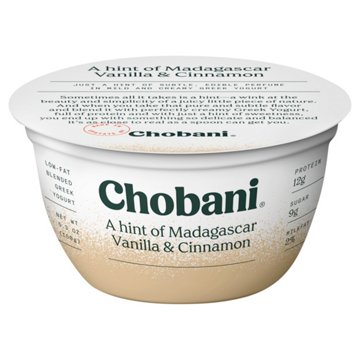 Chobani Low-Fat A Hint of Madagascar Vanilla & Cinnamon Greek Yogurt
