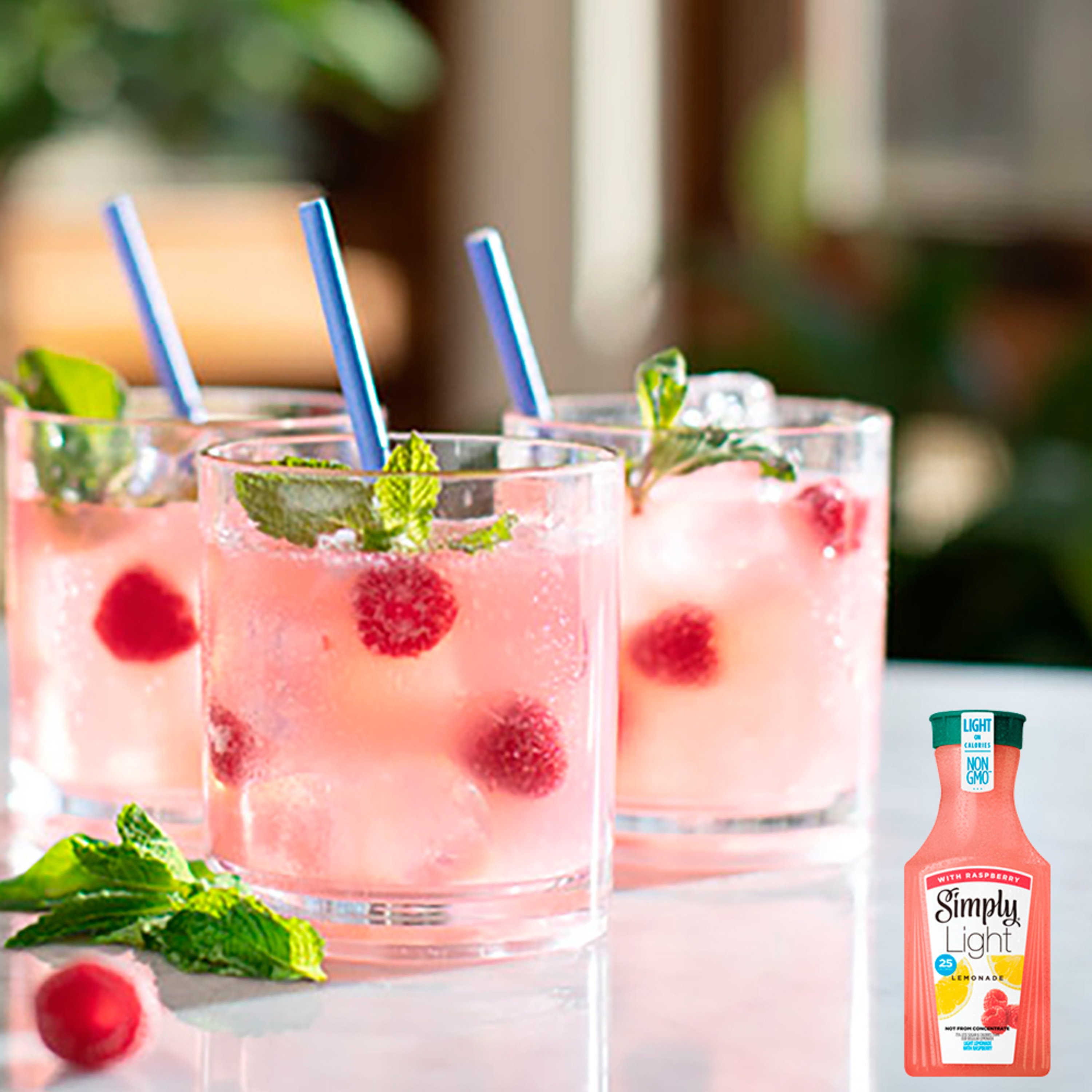 Simply Light Lemonade With Raspberry