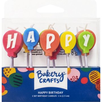 Bakery Crafts "Happy Birthday" Balloon Letter Candles Set