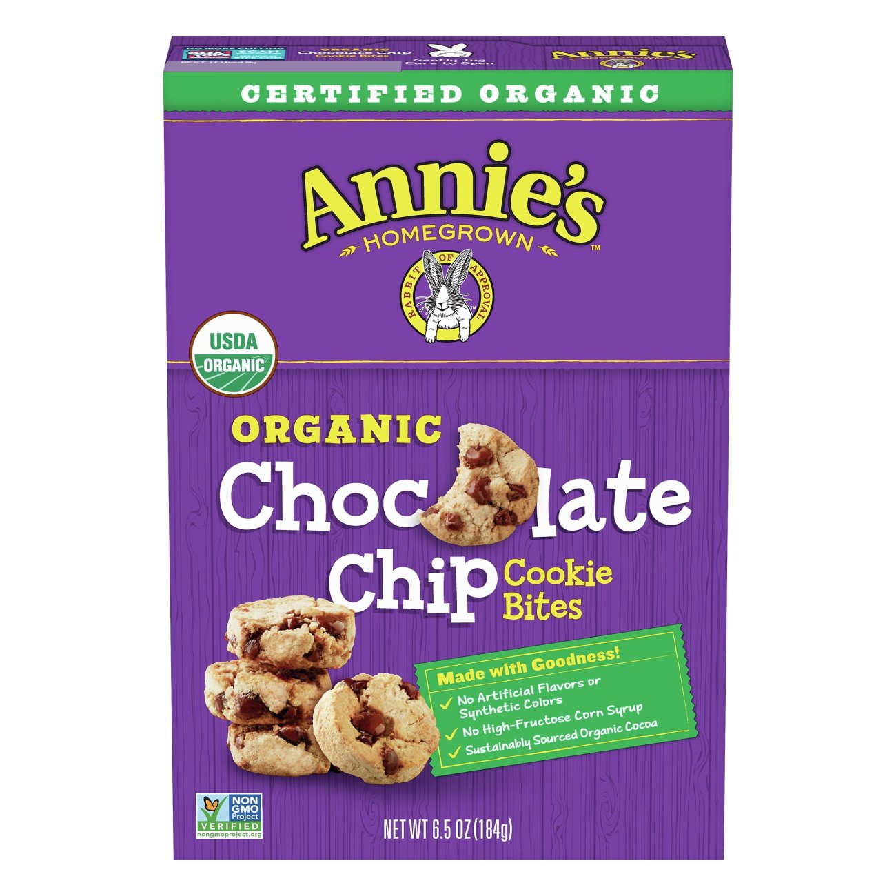 Annie's Homegrown Organic Chocolate Chip Cookie Bites - Shop Cookies at ...