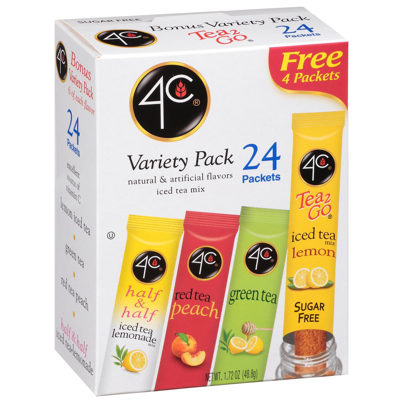 4C Totally Light Tea 2 Go Bonus Variety Pack - Shop Mixes & flavor ...