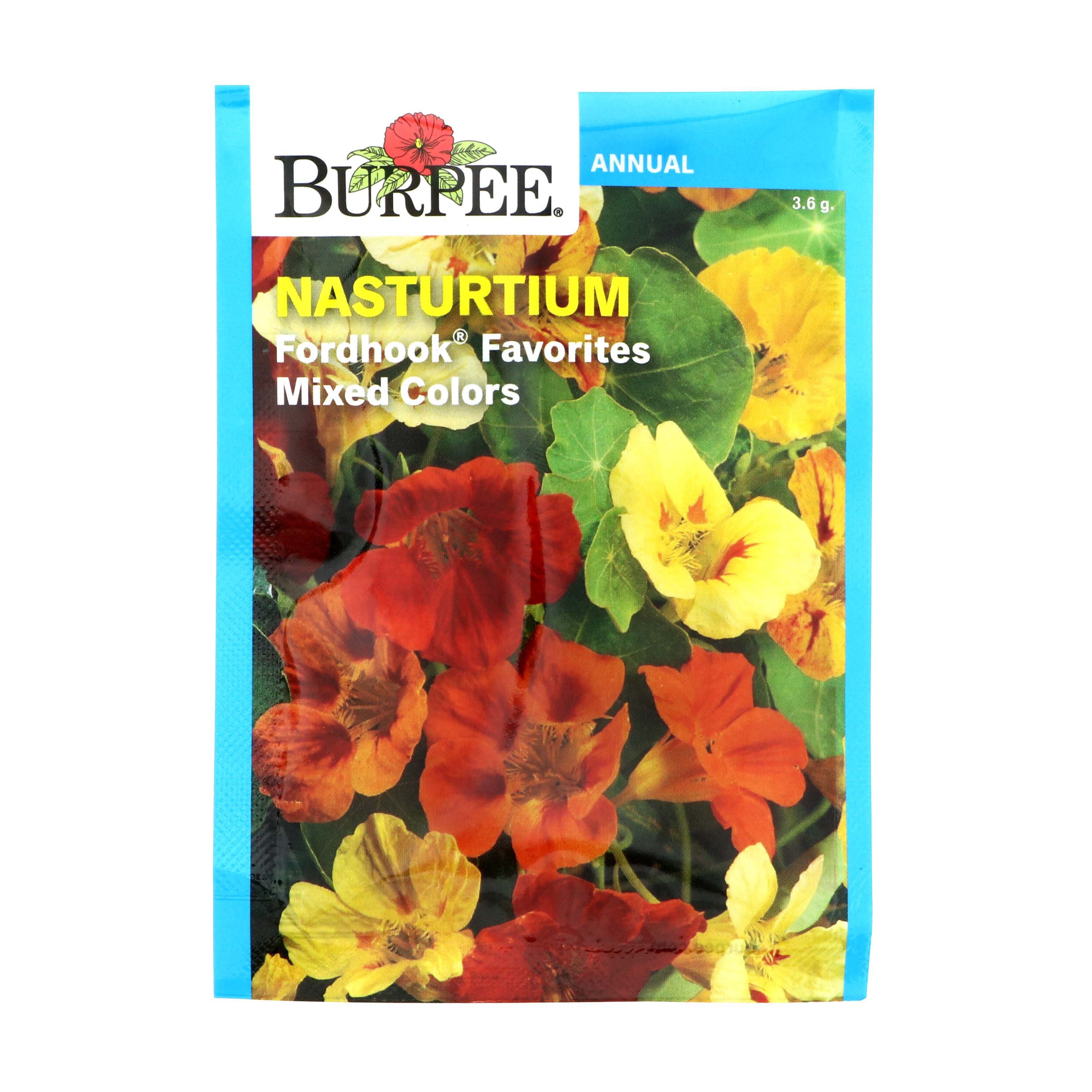 Burpee Nasturtium, Fordhook Favorites Mixed Color Flower Seeds - Shop ...