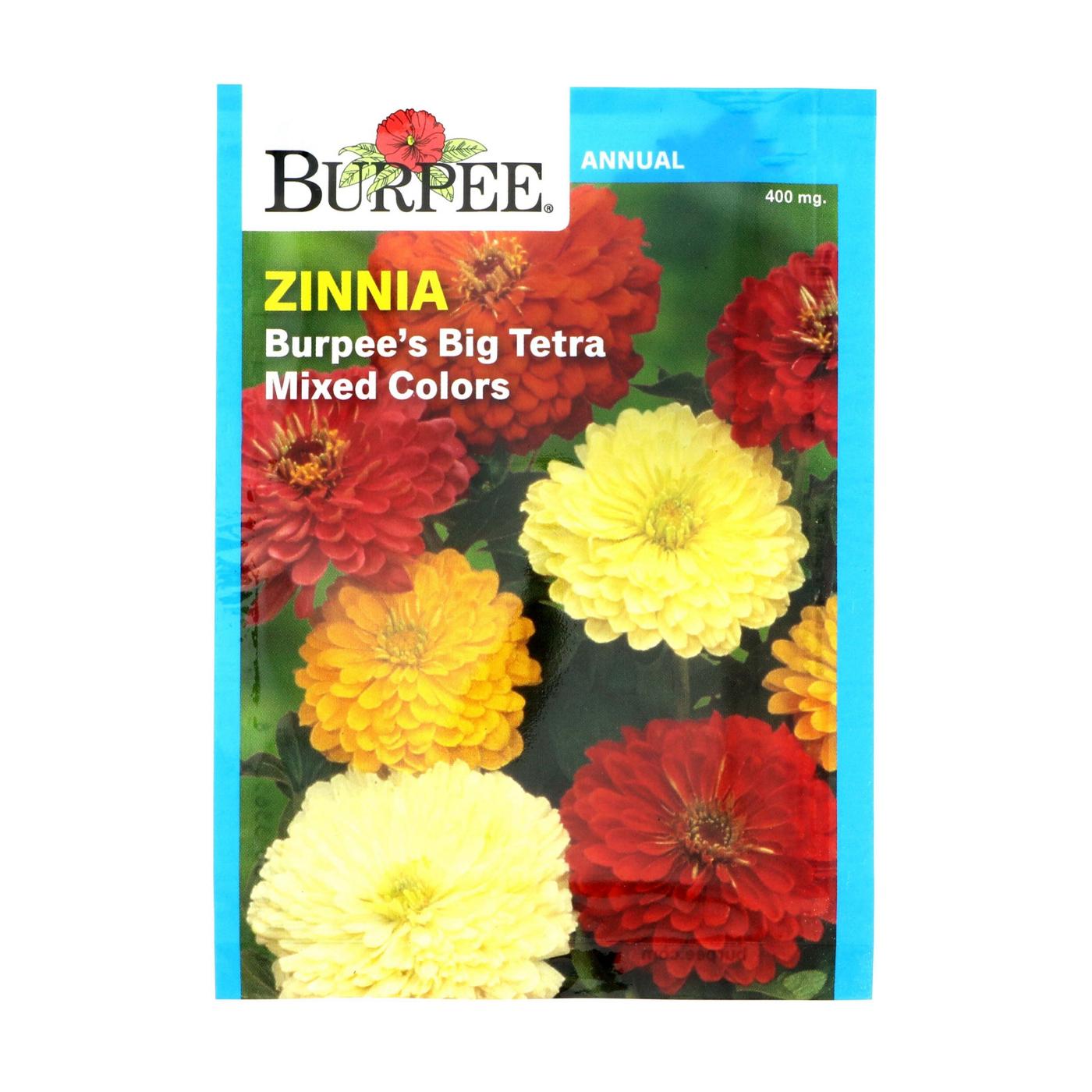 Burpee Big Tetra Mix Zinnia Annual Flower Seeds; image 1 of 2