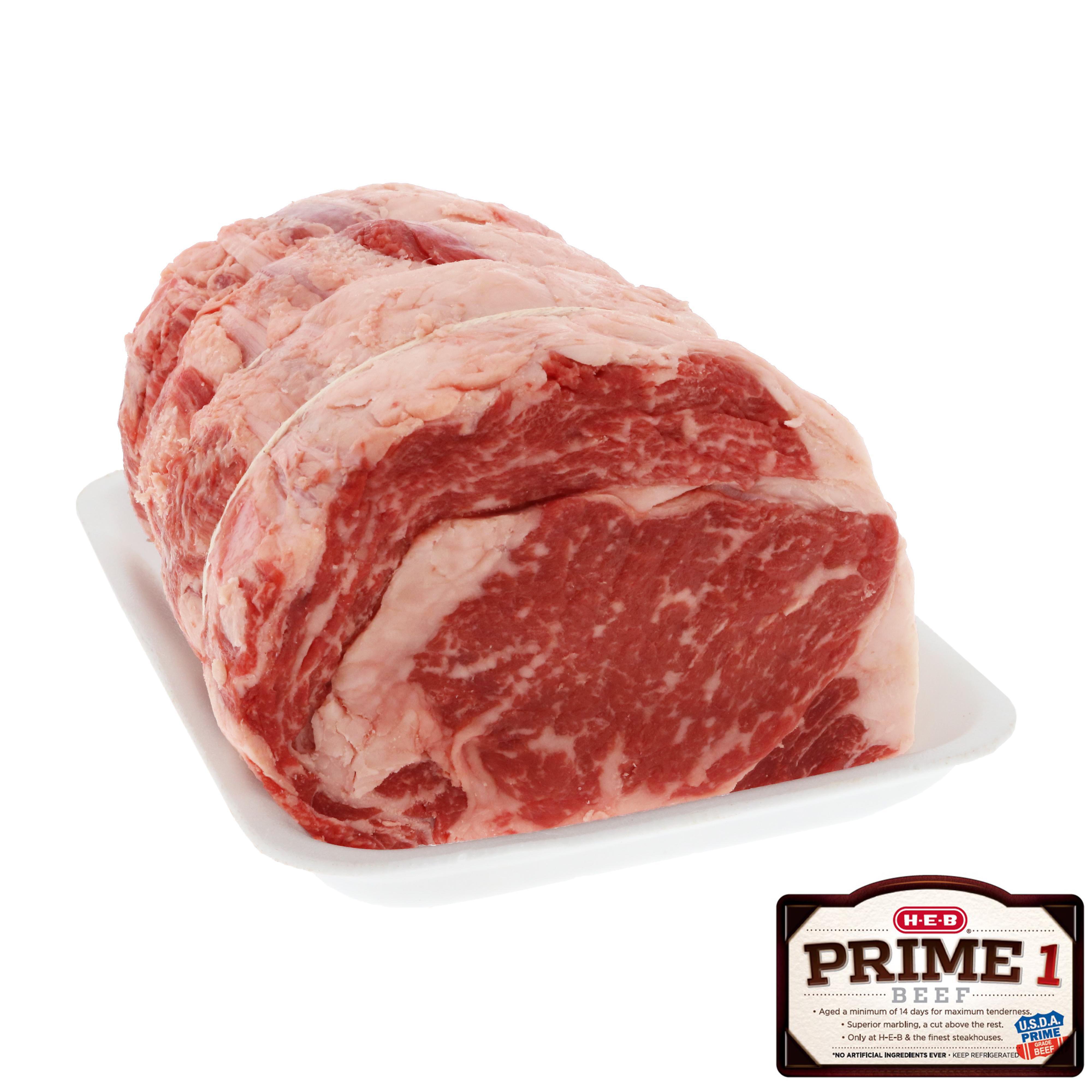 HEB Prime 1 Beef Boneless Large End Ribeye Roast Shop Beef at HEB