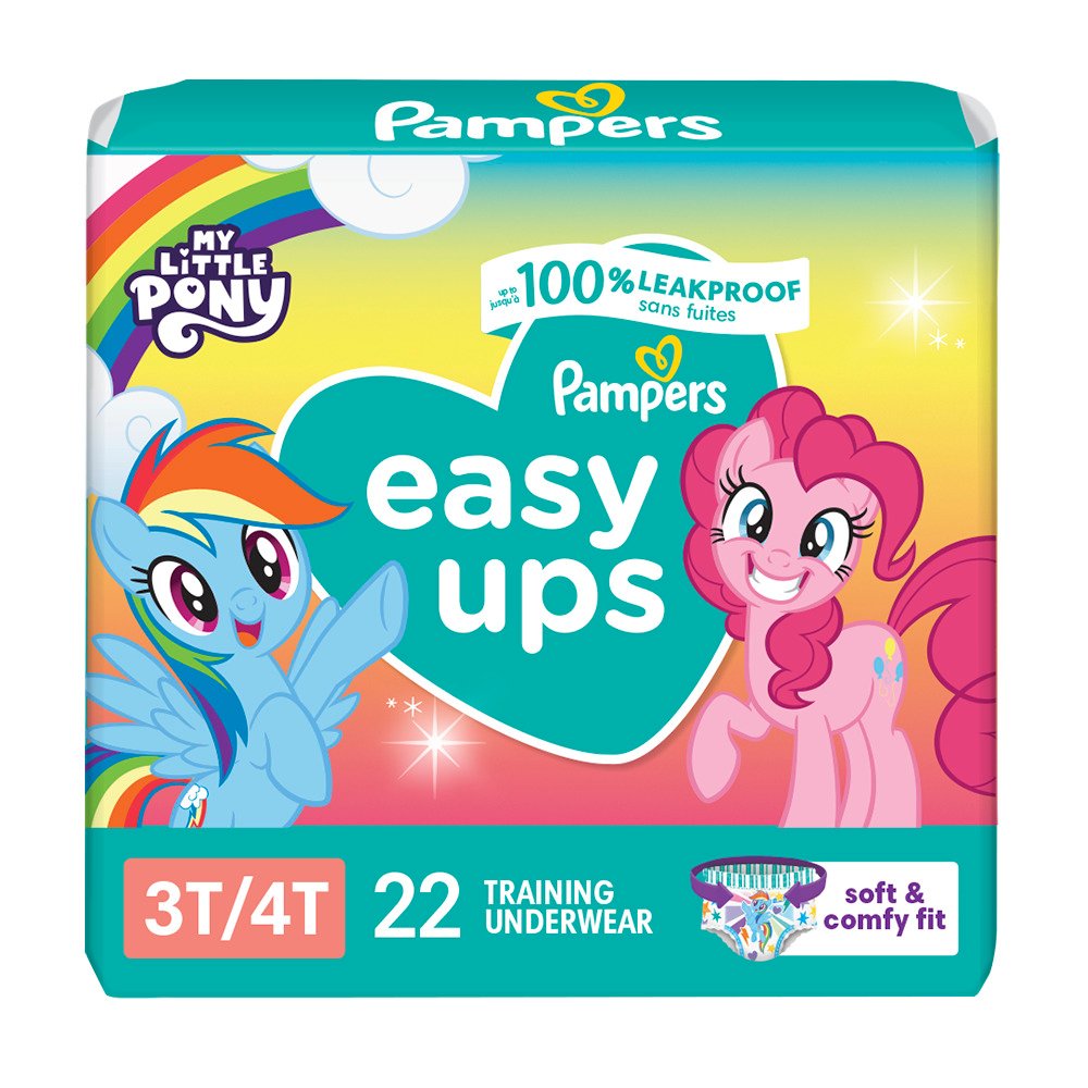 Pampers Easy Ups Girls Training Underwear - 3T - 4T - Shop Training Pants  at H-E-B