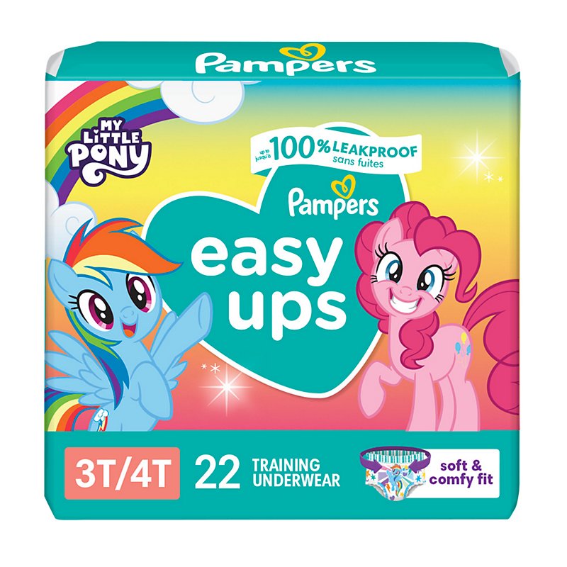 Pampers Easy Ups Training Underwear Girls Size 5 3T-4T - Shop Diapers &  Potty at H-E-B