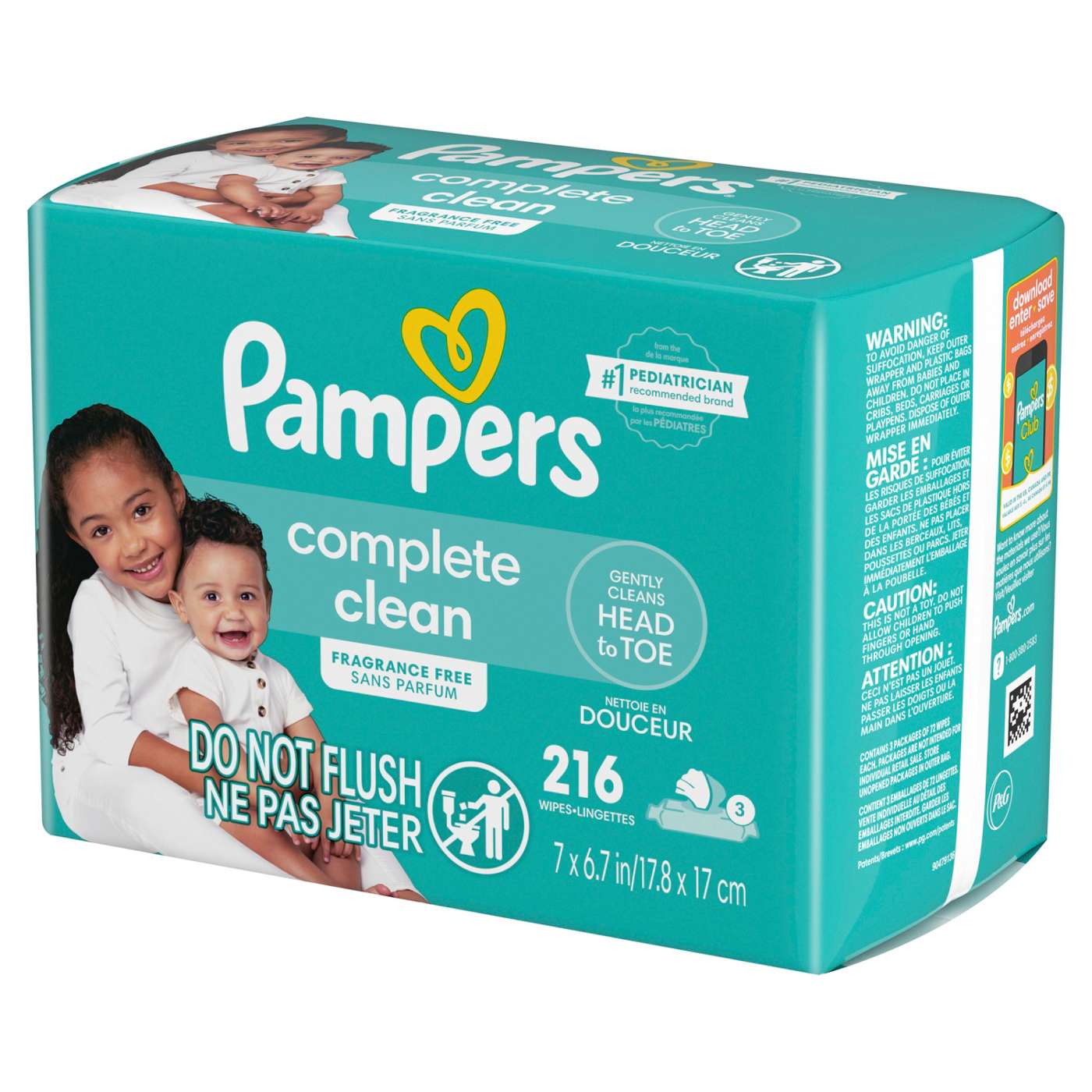 Pampers Complete Clean Baby Wipes - Fragrance Free, 3 pk; image 4 of 8