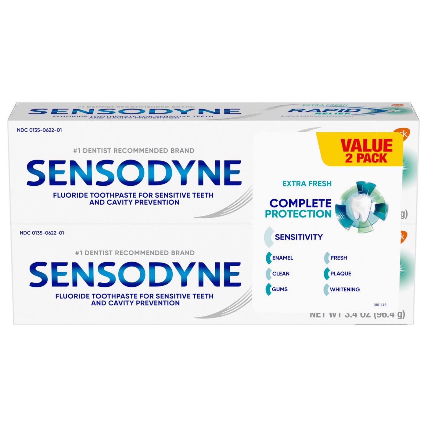 Sensodyne Complete Protection Sensitive Toothpaste - Extra Fresh, 2 Pk; image 1 of 7