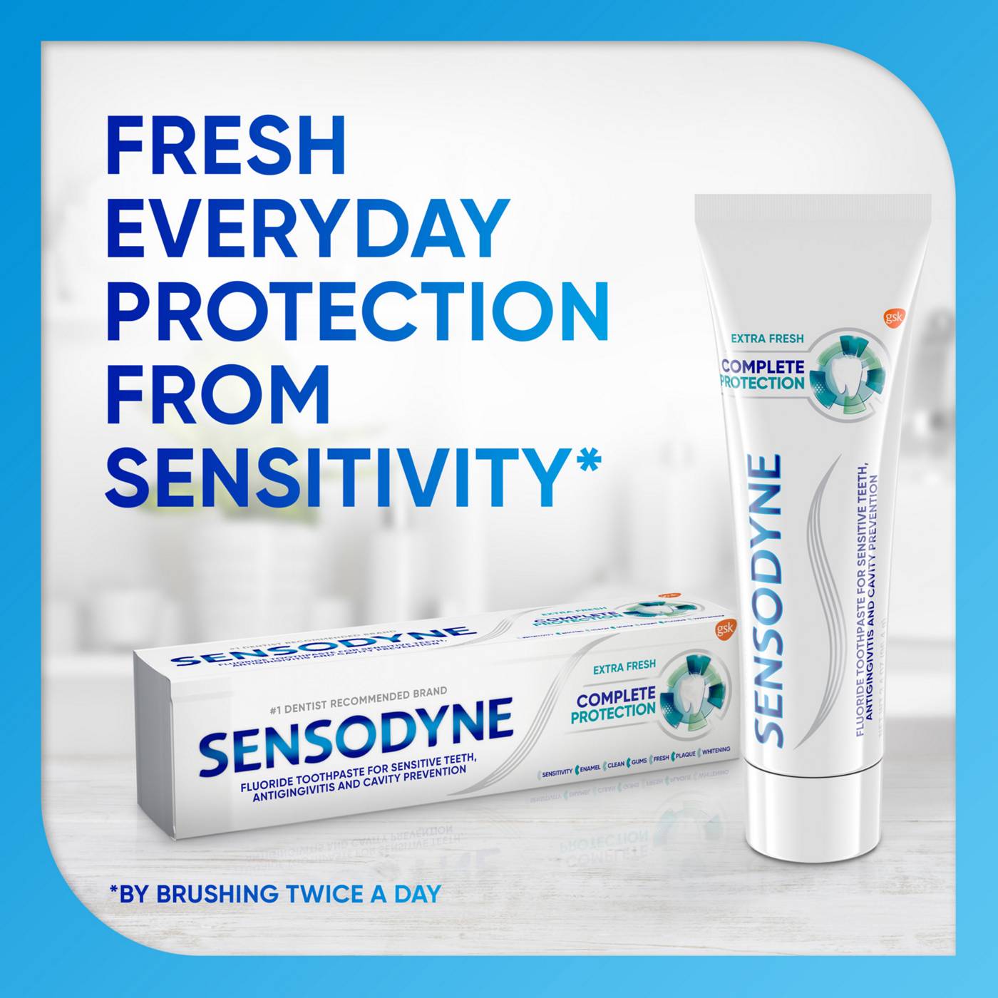 Sensodyne Complete Protection Sensitive Toothpaste - Extra Fresh, 2 Pk; image 6 of 7