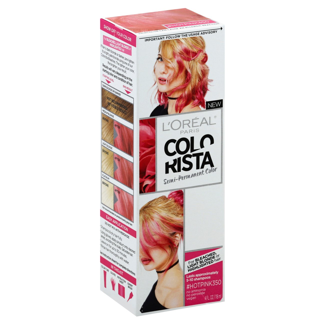 L'Oréal Paris Colorista Hair Color Semi Permanent Hot Pink - Shop Hair  Color at H-E-B